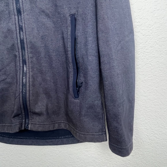 Helly Hansen Vanern Mid Layer Jacket Mens Medium Navy Gray Cotton Fleece Lined‎ - Picture 6 of 16